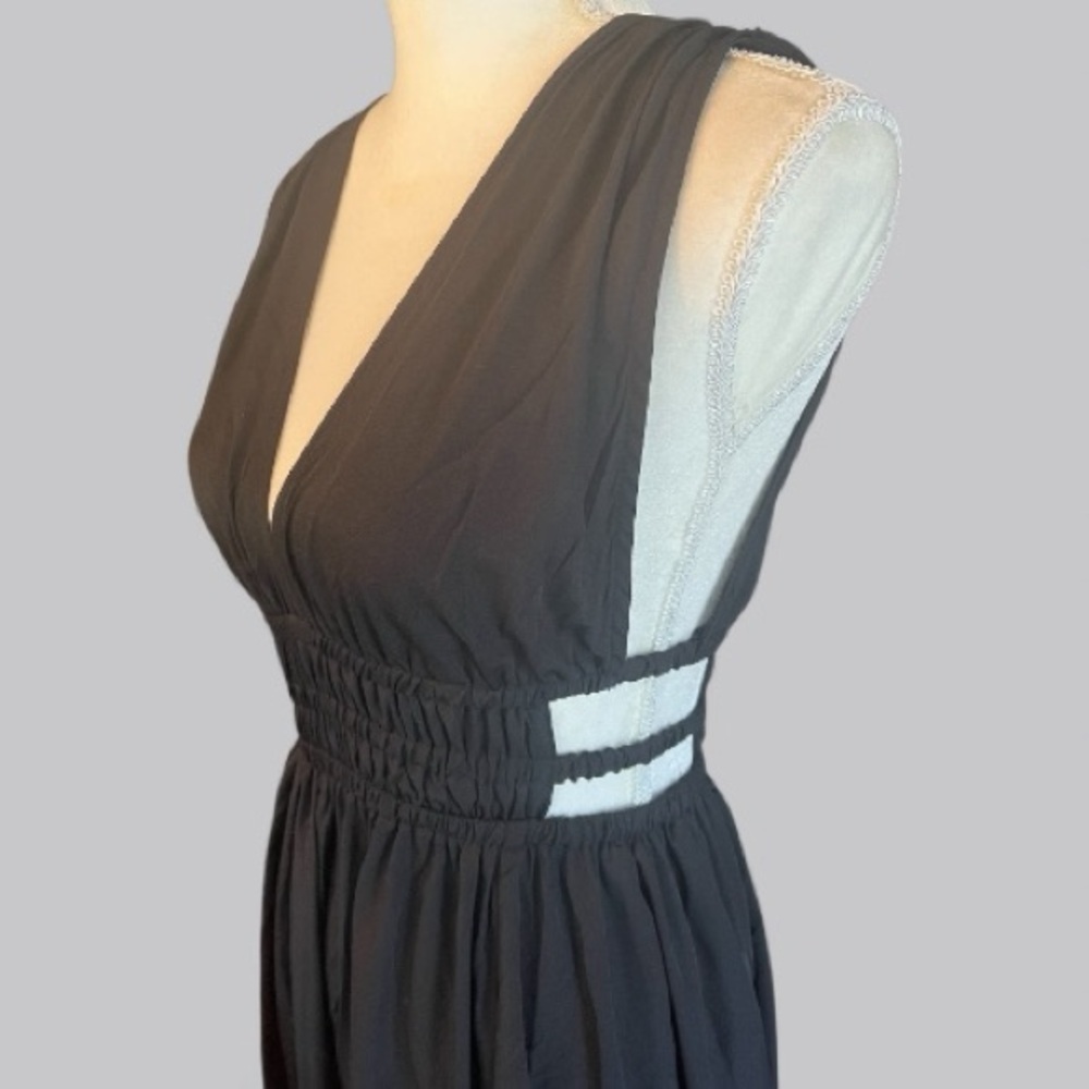 Indulge Elegant Black Midi Dress, NEW - Picture 7 of 8